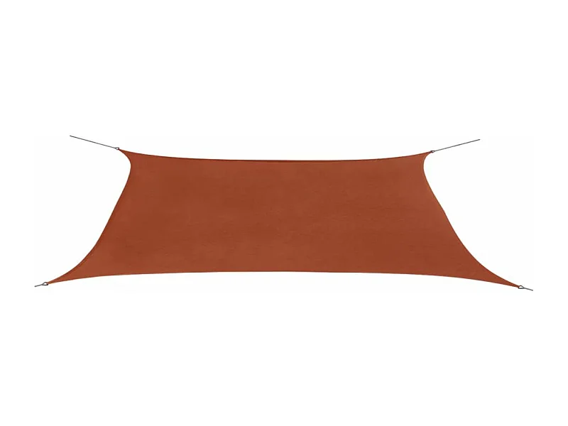 Parasol en tissu Oxford rectangulaire terracotta 4x6 m