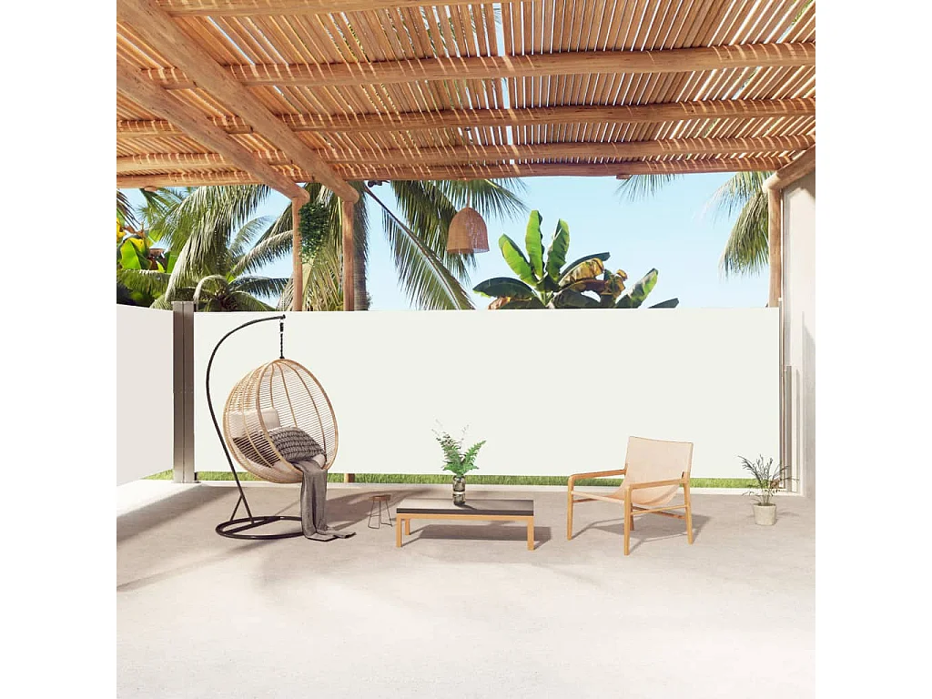 Auvent latéral rétractable Crème 180x1000