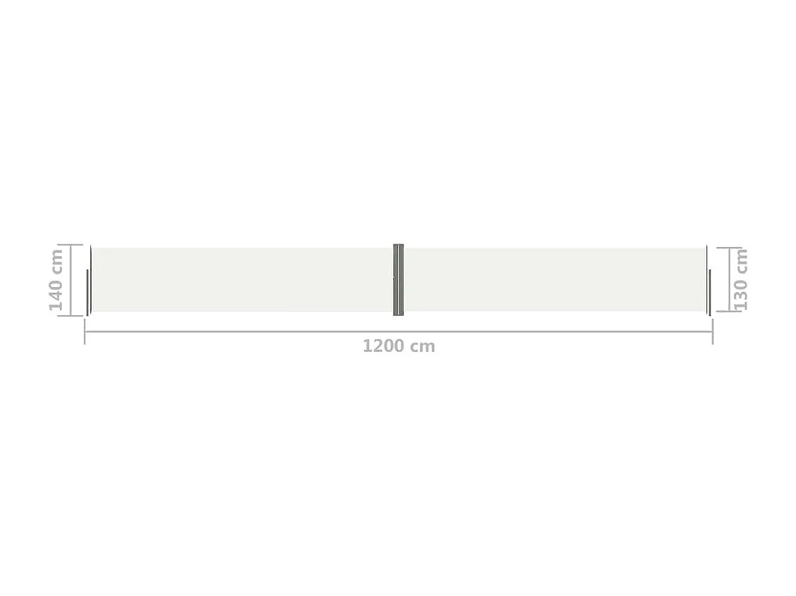 Auvent latéral rétractable Crème 140x1200