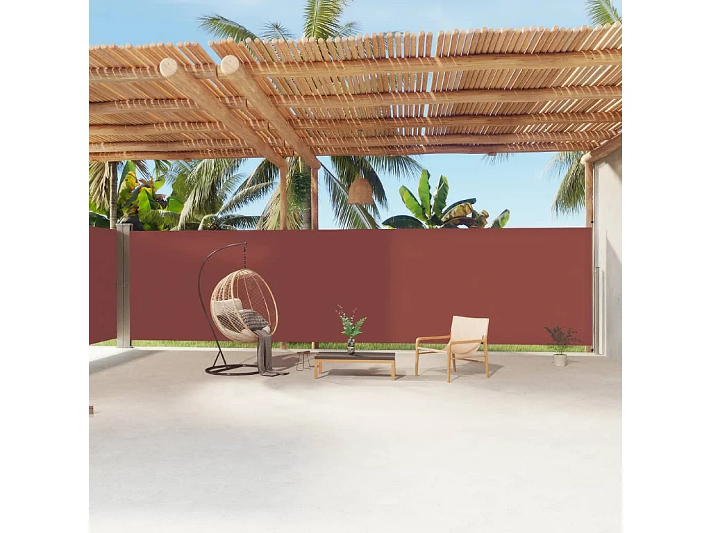 Auvent latéral rétractable Marron 200x1200