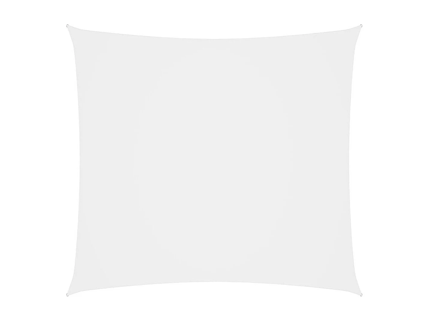 Voile de parasol Tissu Oxford carré 4x4 m Blanc
