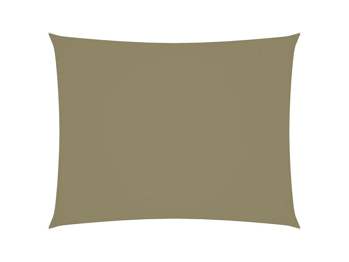 Voile de parasol Tissu Oxford rectangulaire 3,5x4,5 m Beige