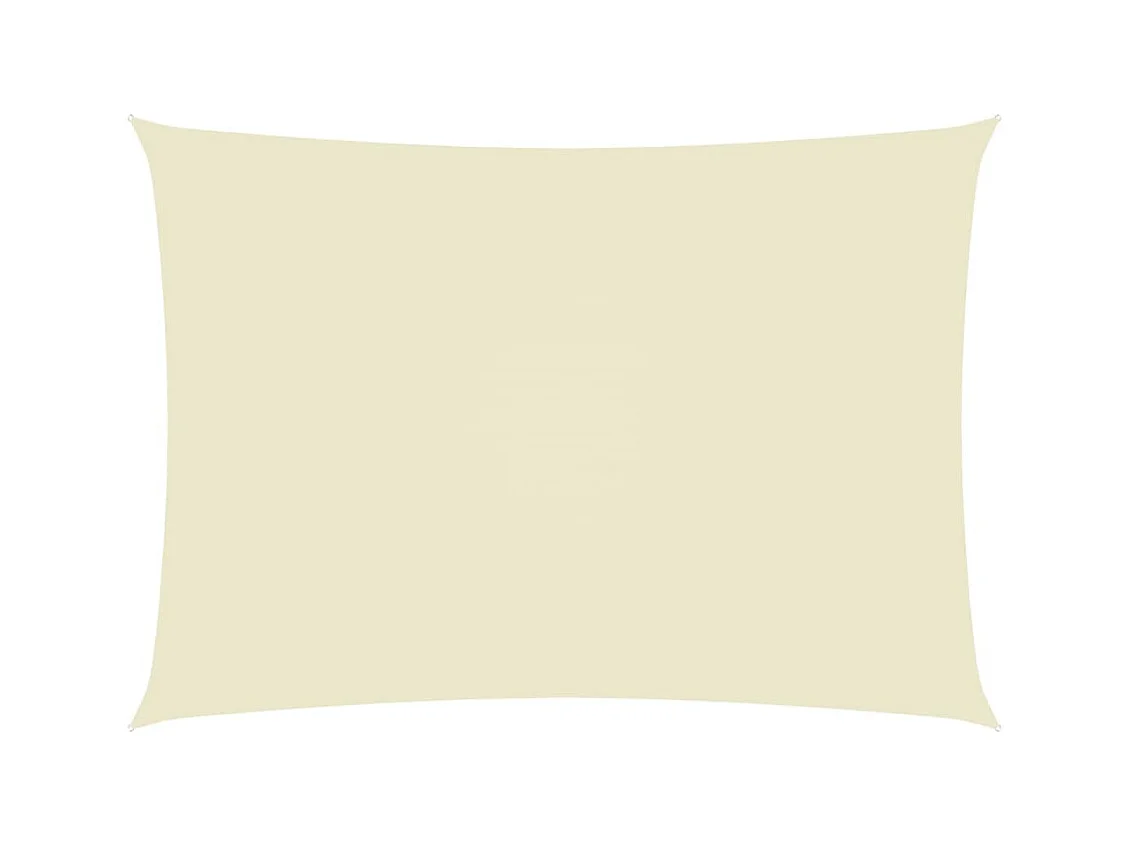 Voile de parasol Tissu Oxford rectangulaire 6x8 m Crème