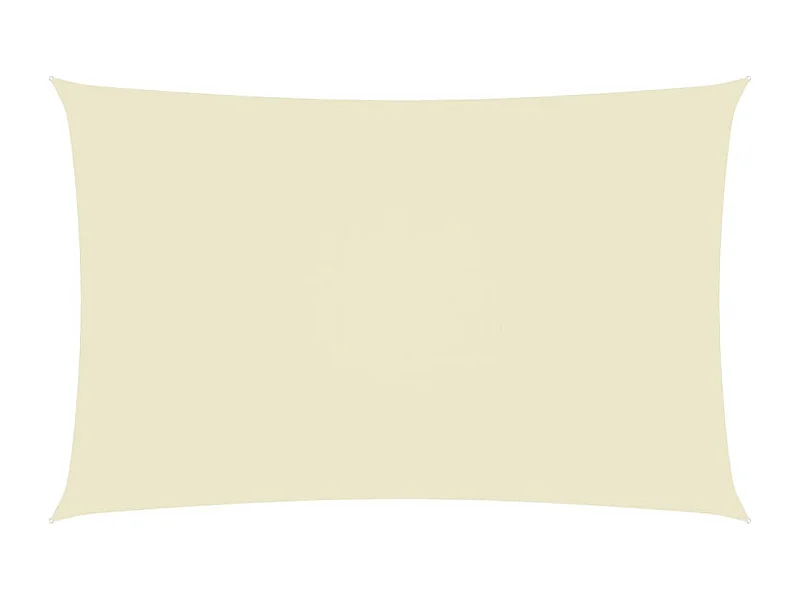 Voile de parasol Tissu Oxford rectangulaire 3x6 m Crème