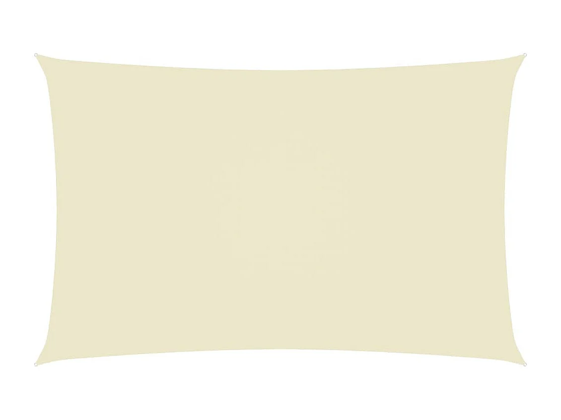 Voile de parasol Tissu Oxford rectangulaire 3x6 m Crème