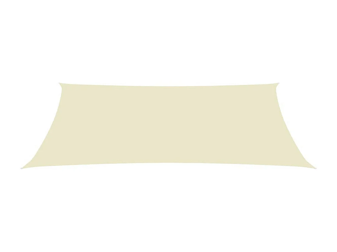 Voile de parasol Tissu Oxford rectangulaire 3x6 m Crème