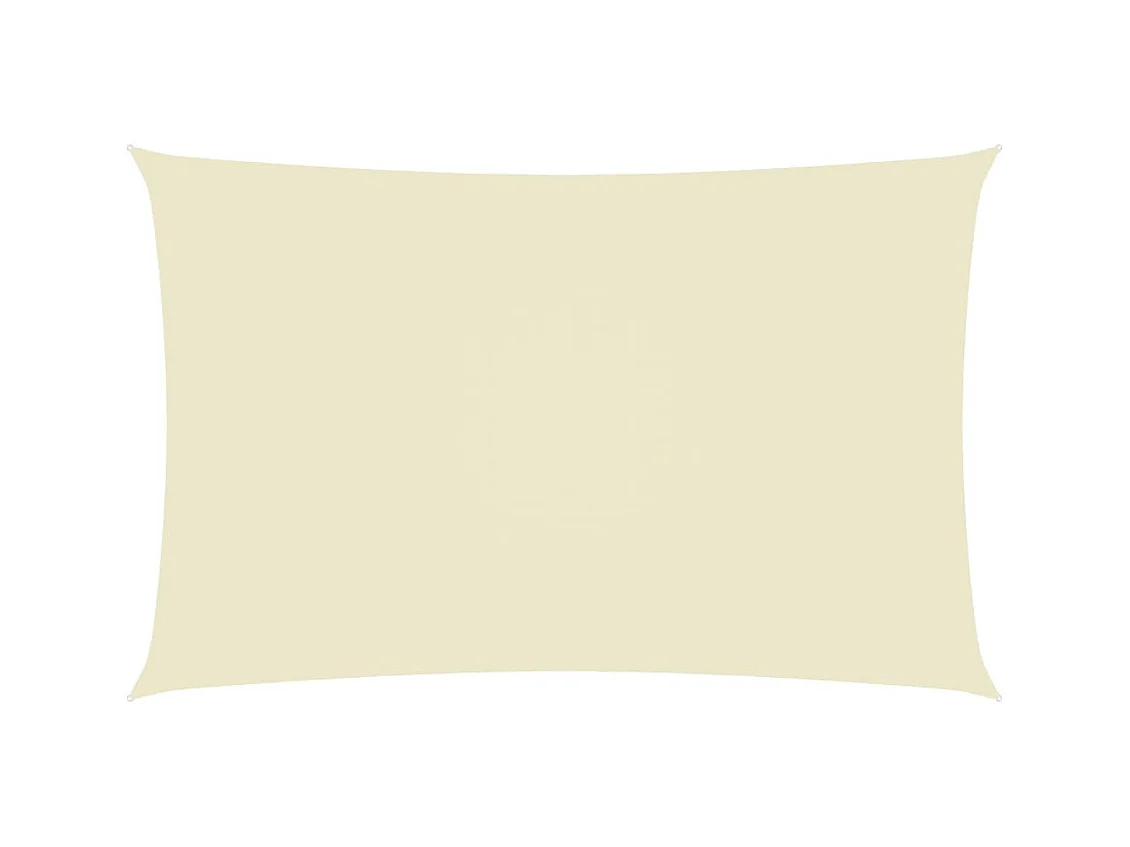 Voile de parasol Tissu Oxford rectangulaire 3x6 m Crème