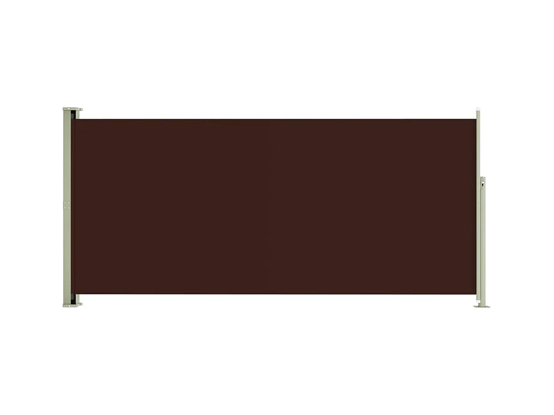 Auvent latéral rétractable de patio 140x300 Marron 2