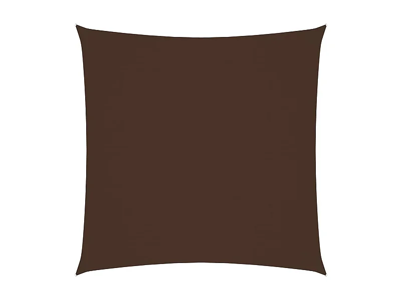 Voile de parasol Tissu Oxford carré 3x3 m Marron