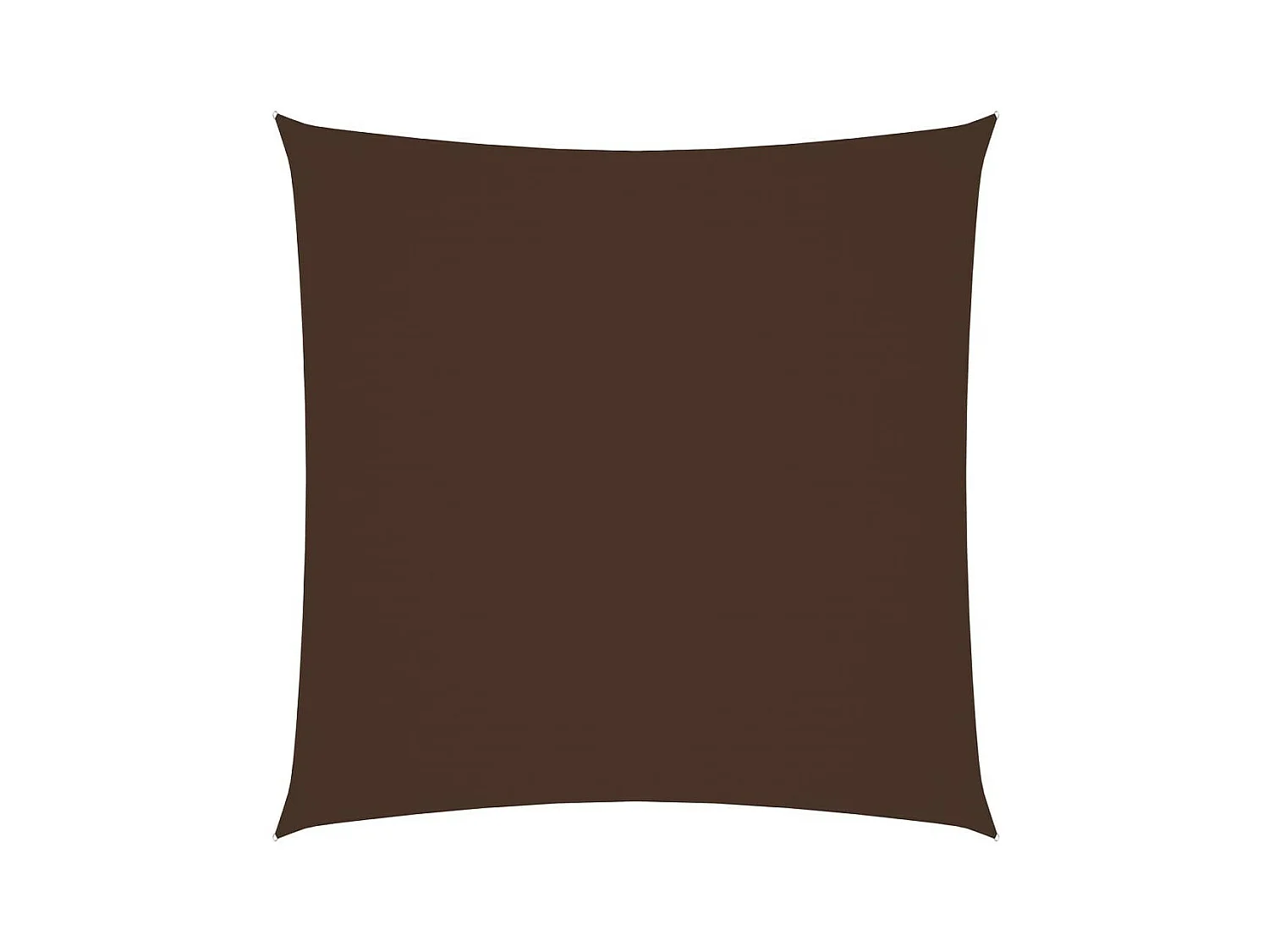 Voile de parasol Tissu Oxford carré 3x3 m Marron