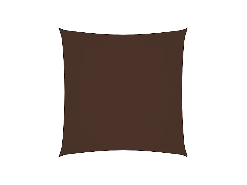 Voile de parasol Tissu Oxford carré 2x2 m Marron