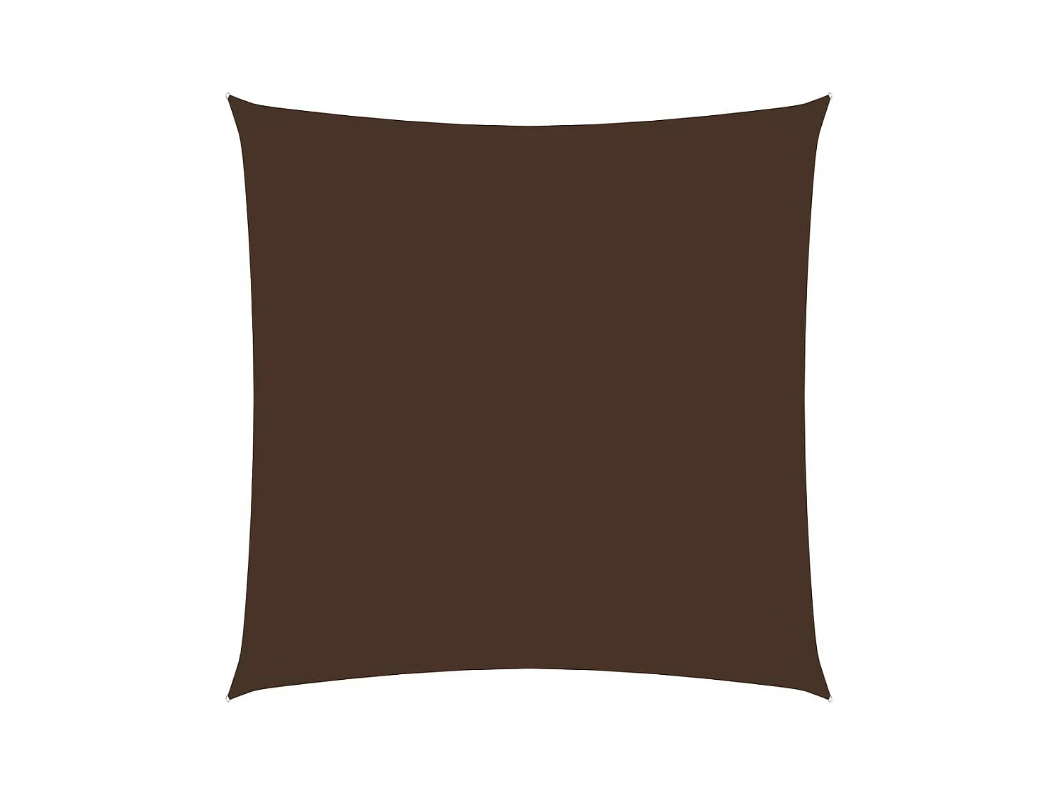 Voile de parasol Tissu Oxford carré 2x2 m Marron