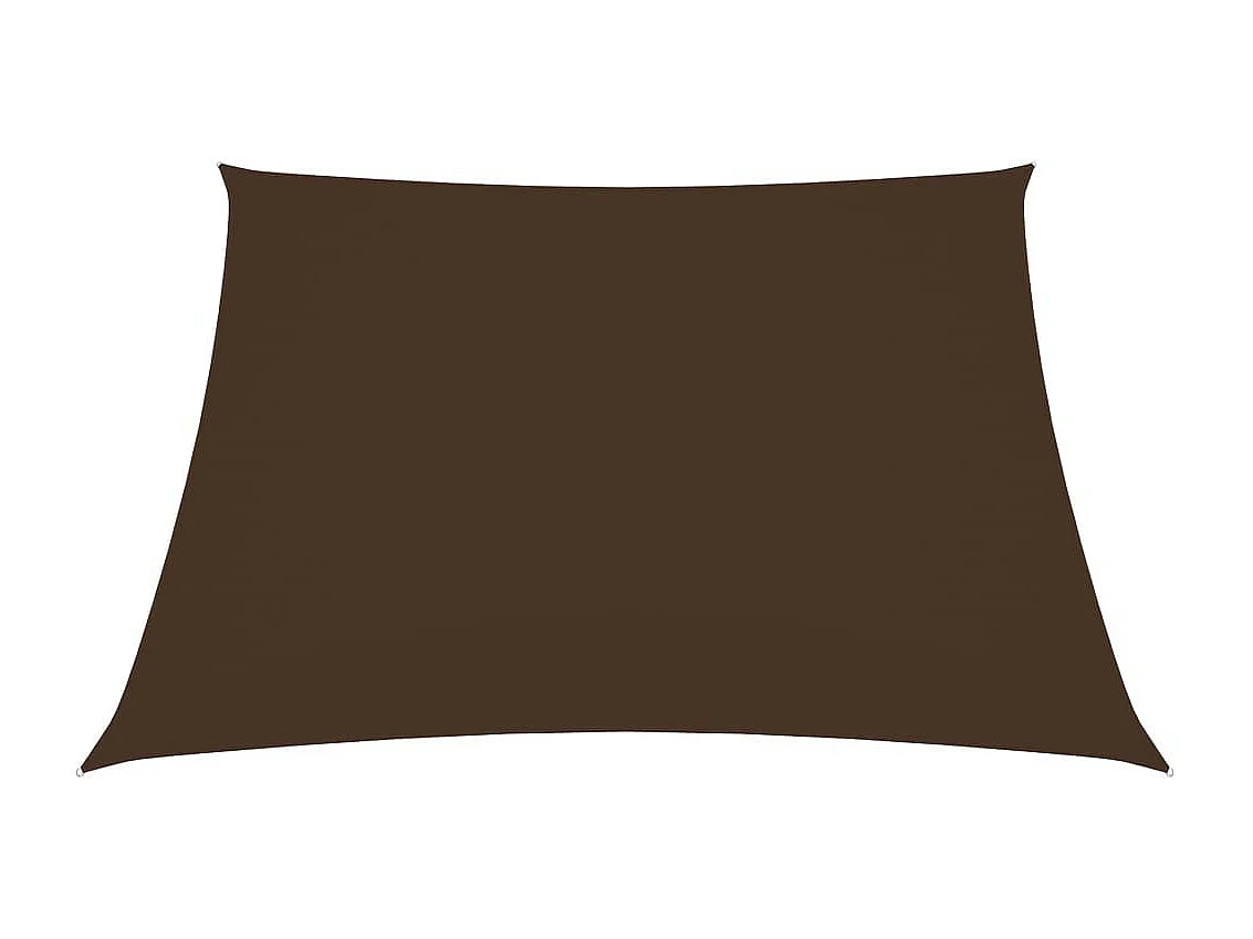 Voile de parasol Tissu Oxford carré 3,6x3,6 m Marron