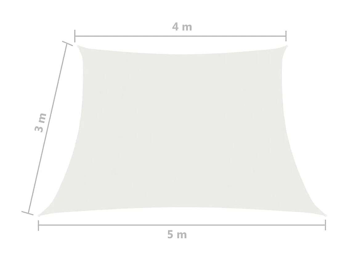Voile d'ombrage 160 g-m² Blanc 4-5x3 m PEHD