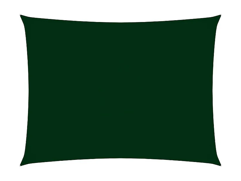 Voile de parasol Tissu Oxford rectangulaire 2x4 m Vert foncé