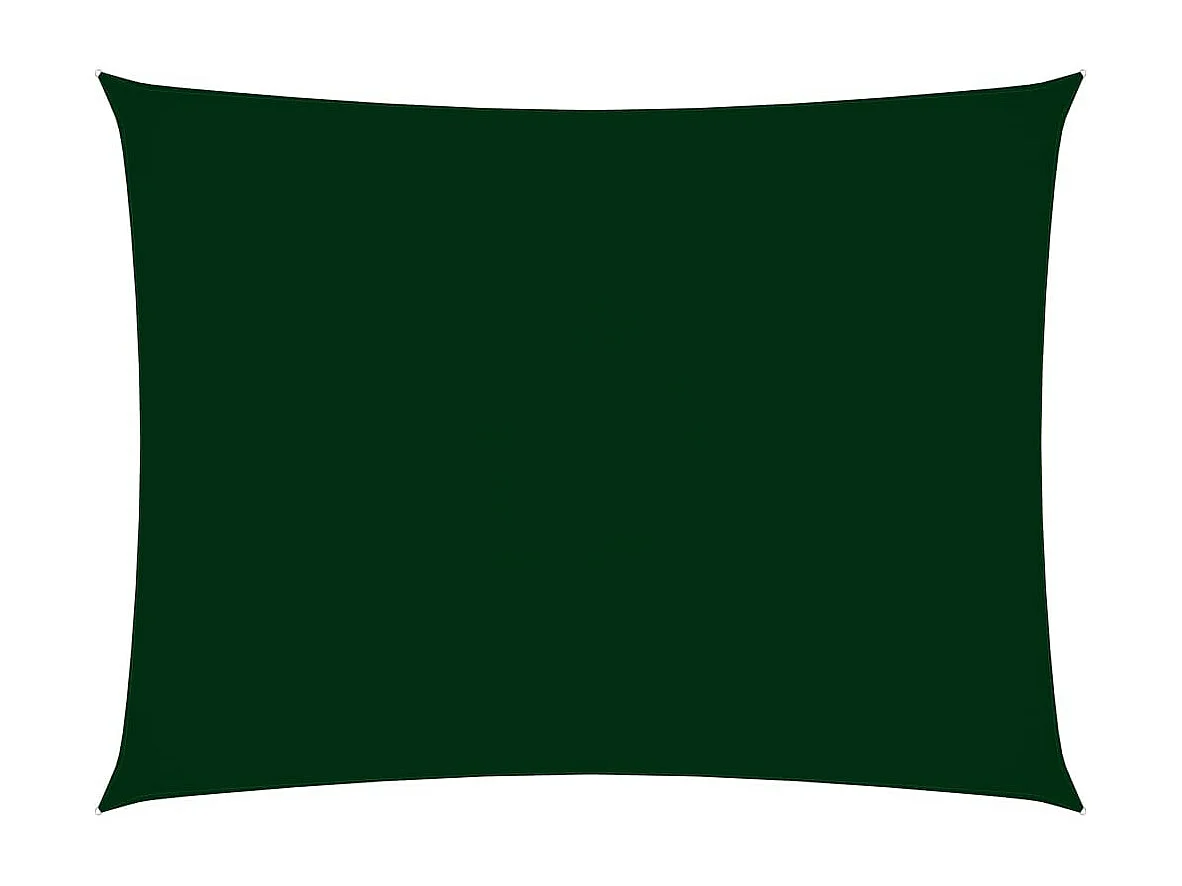 Voile de parasol Tissu Oxford rectangulaire 2x4 m Vert foncé