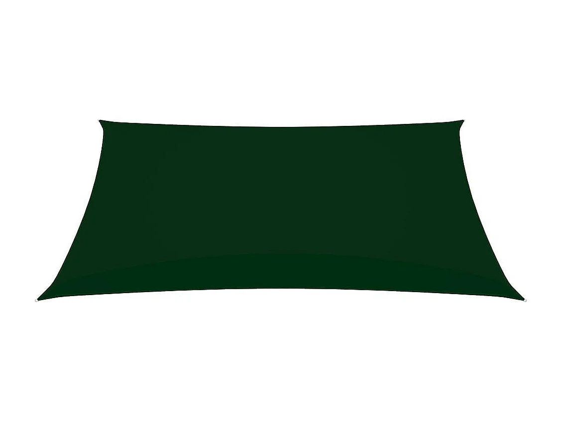 Voile de parasol Tissu Oxford rectangulaire 2x4 m Vert foncé