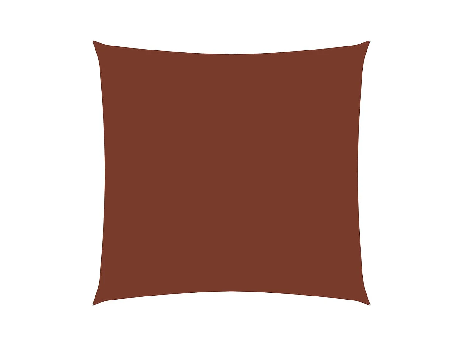 Voile de parasol Tissu Oxford carré 3x3 m Terre cuite