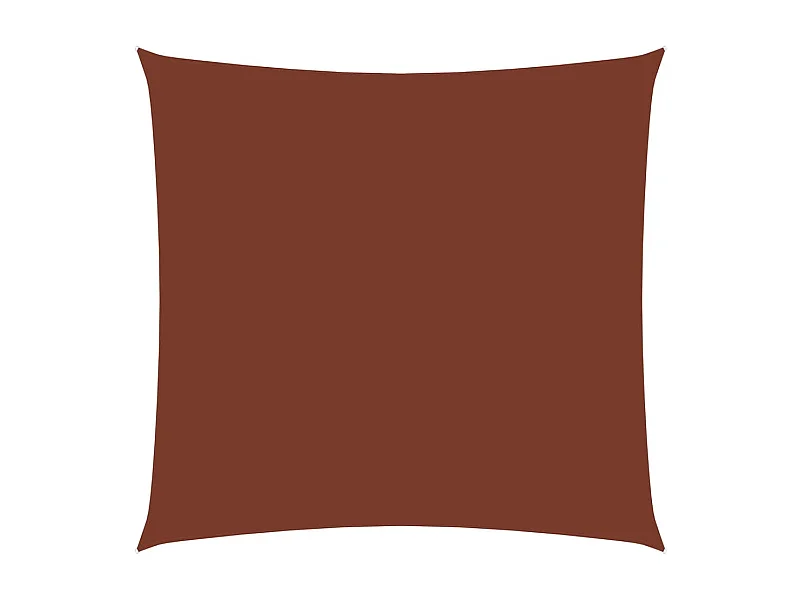 Voile de parasol Tissu Oxford carré 3x3 m Terre cuite