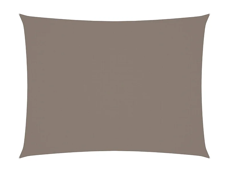 Voile de parasol Tissu Oxford rectangulaire 3x4,5 m Taupe
