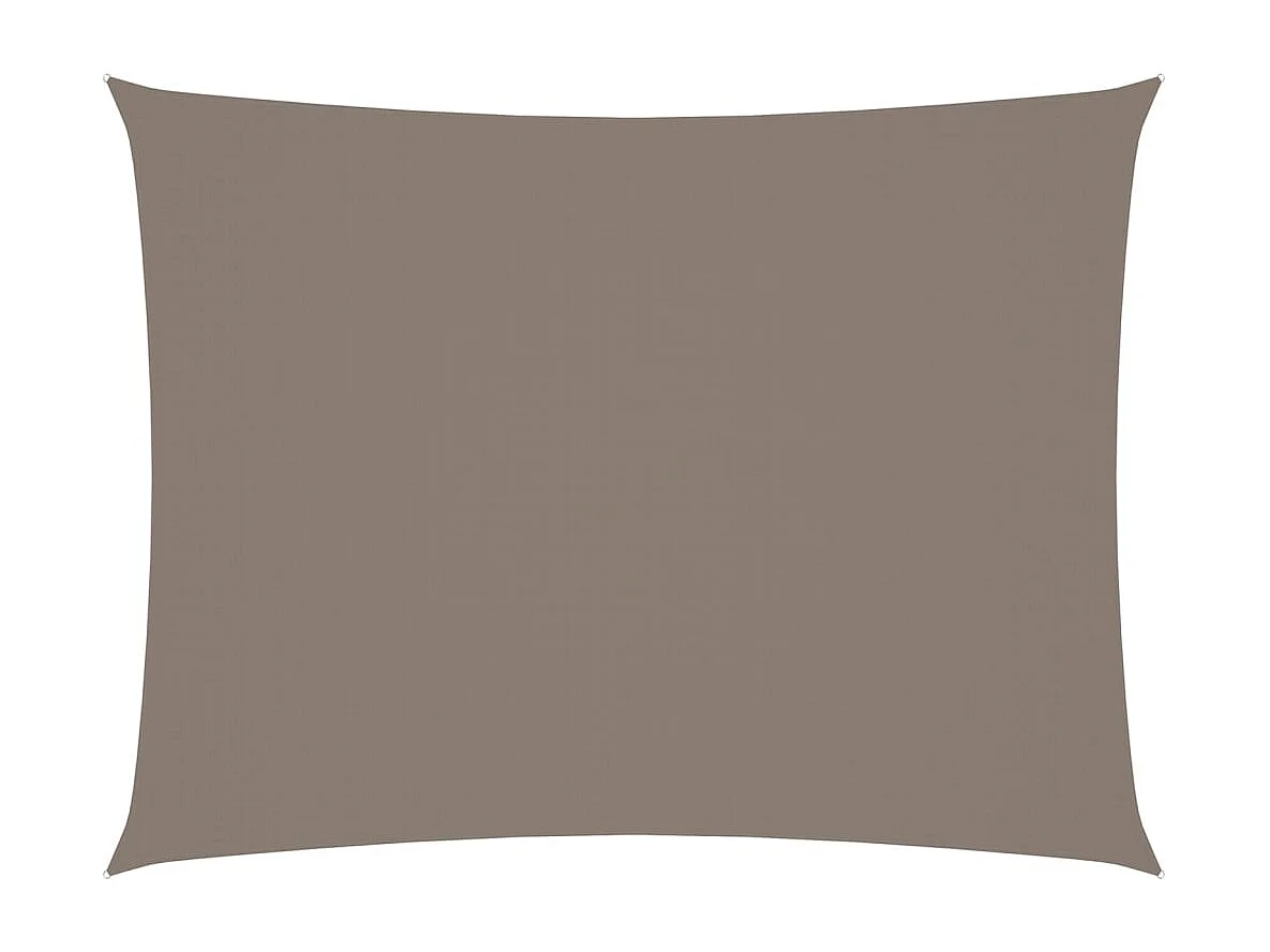 Voile de parasol Tissu Oxford rectangulaire 3x4,5 m Taupe