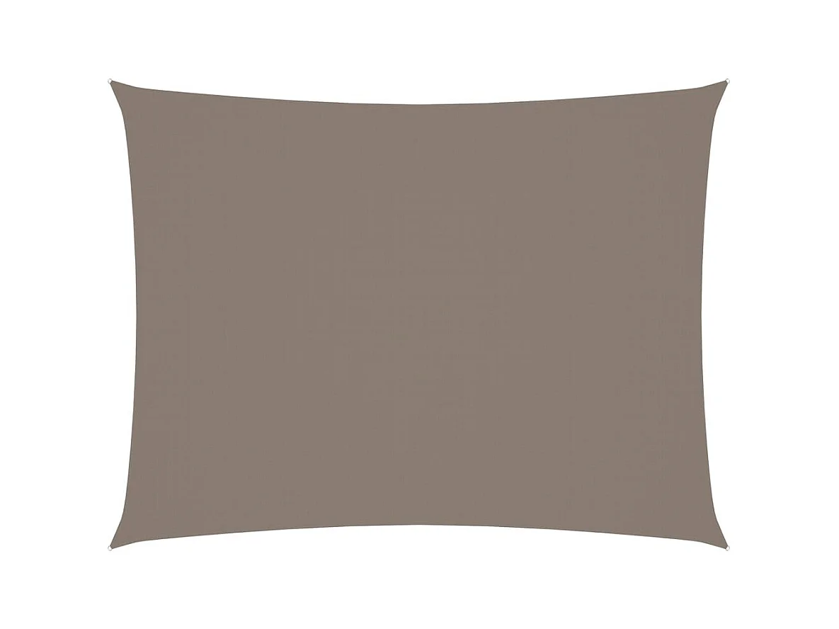 Voile de parasol Tissu Oxford rectangulaire 3x4,5 m Taupe