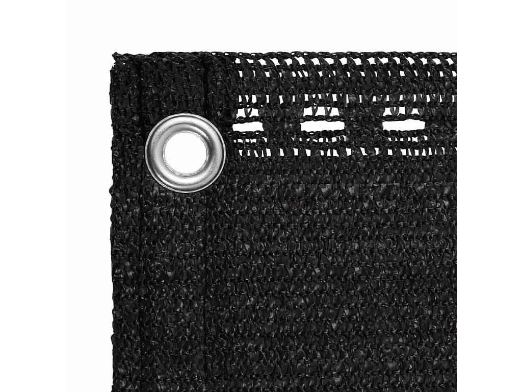 Écran de balcon Noir 75x500 PEHD