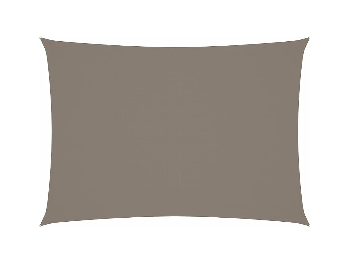 Voile de parasol Tissu Oxford rectangulaire 3x4 m Taupe