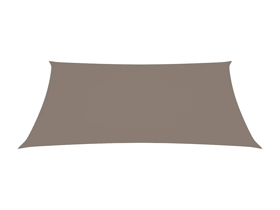 Voile de parasol Tissu Oxford rectangulaire 3x4 m Taupe