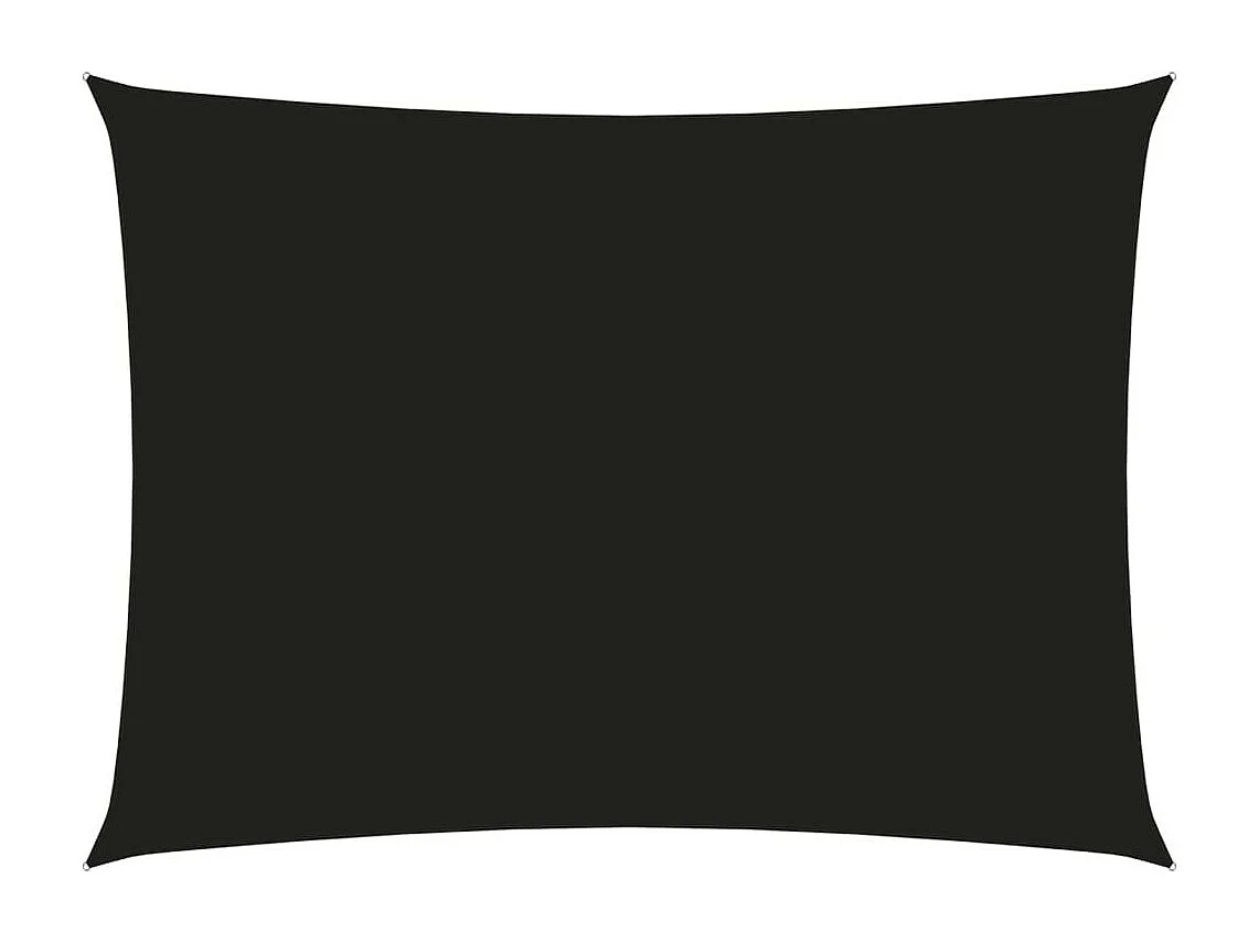 Voile de parasol Tissu Oxford rectangulaire 3,5x5 m Noir