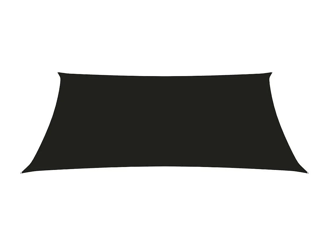 Voile de parasol Tissu Oxford rectangulaire 3,5x5 m Noir