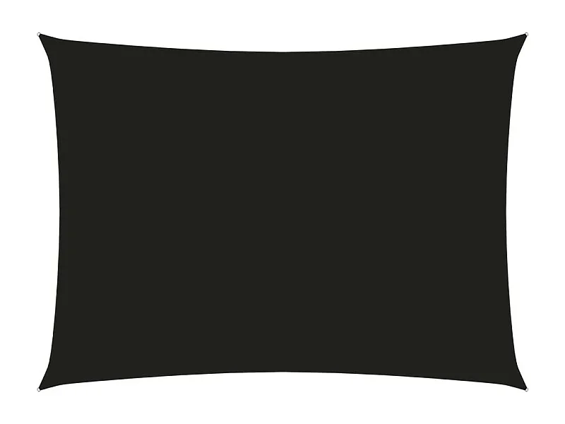 Voile de parasol Tissu Oxford rectangulaire 3,5x5 m Noir