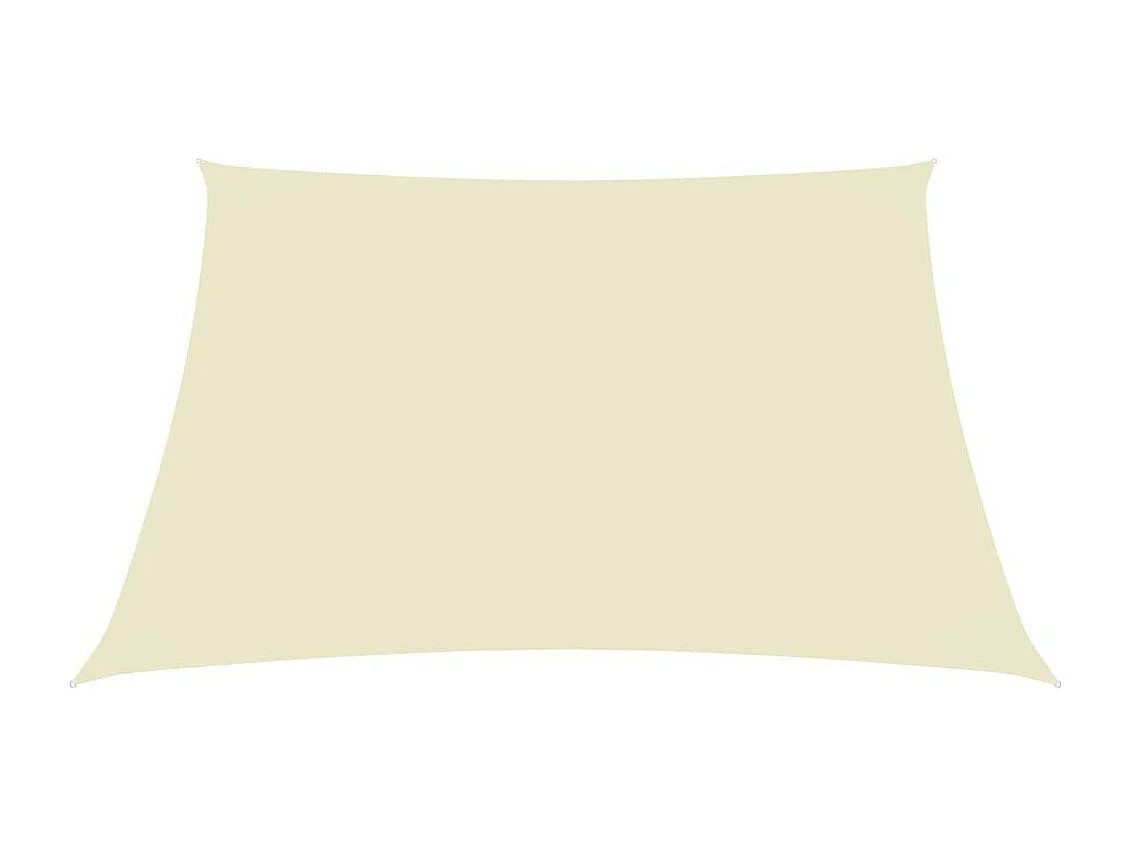 Voile de parasol Tissu Oxford rectangulaire 3x4 m Crème