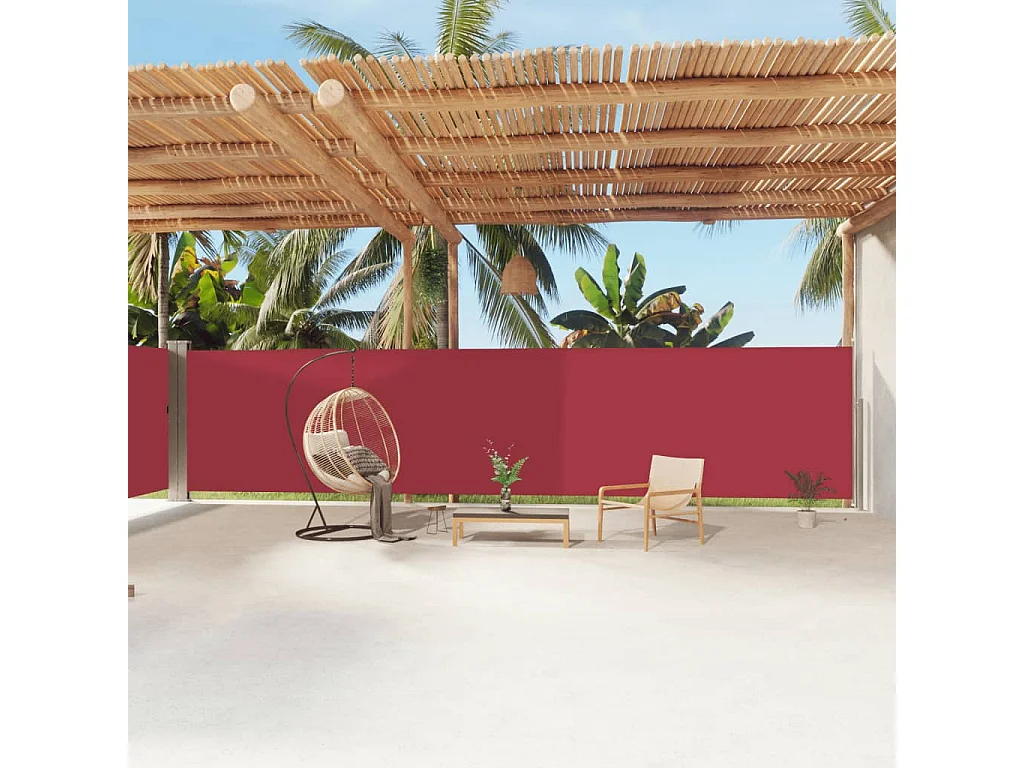Auvent latéral rétractable Rouge 180x1200