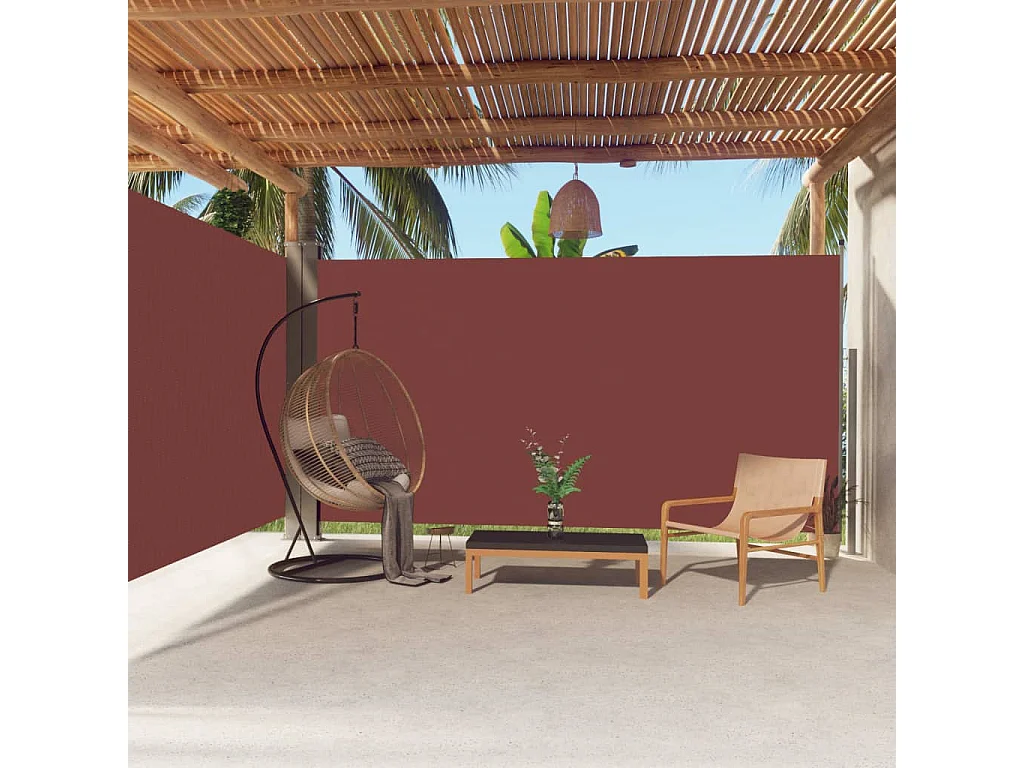 Auvent latéral rétractable Marron 200x600