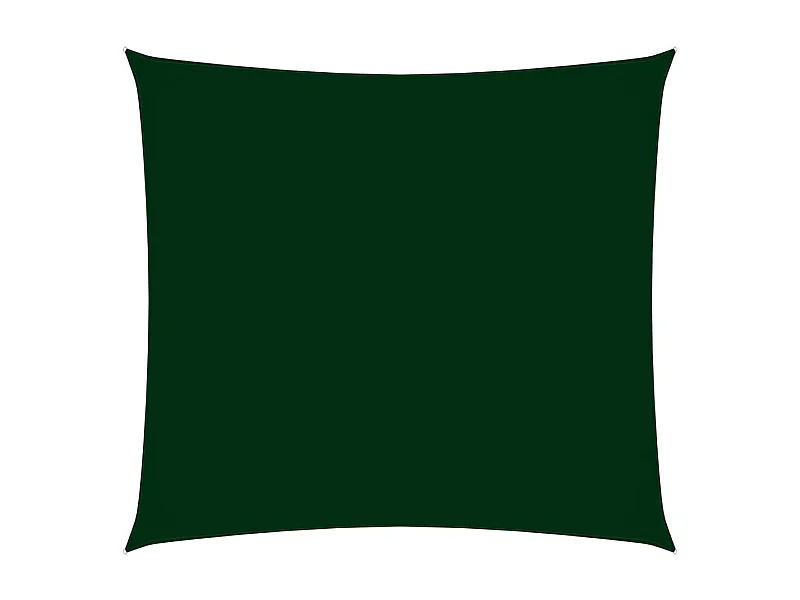 Voile de parasol Tissu Oxford carré 4x4 m Vert foncé