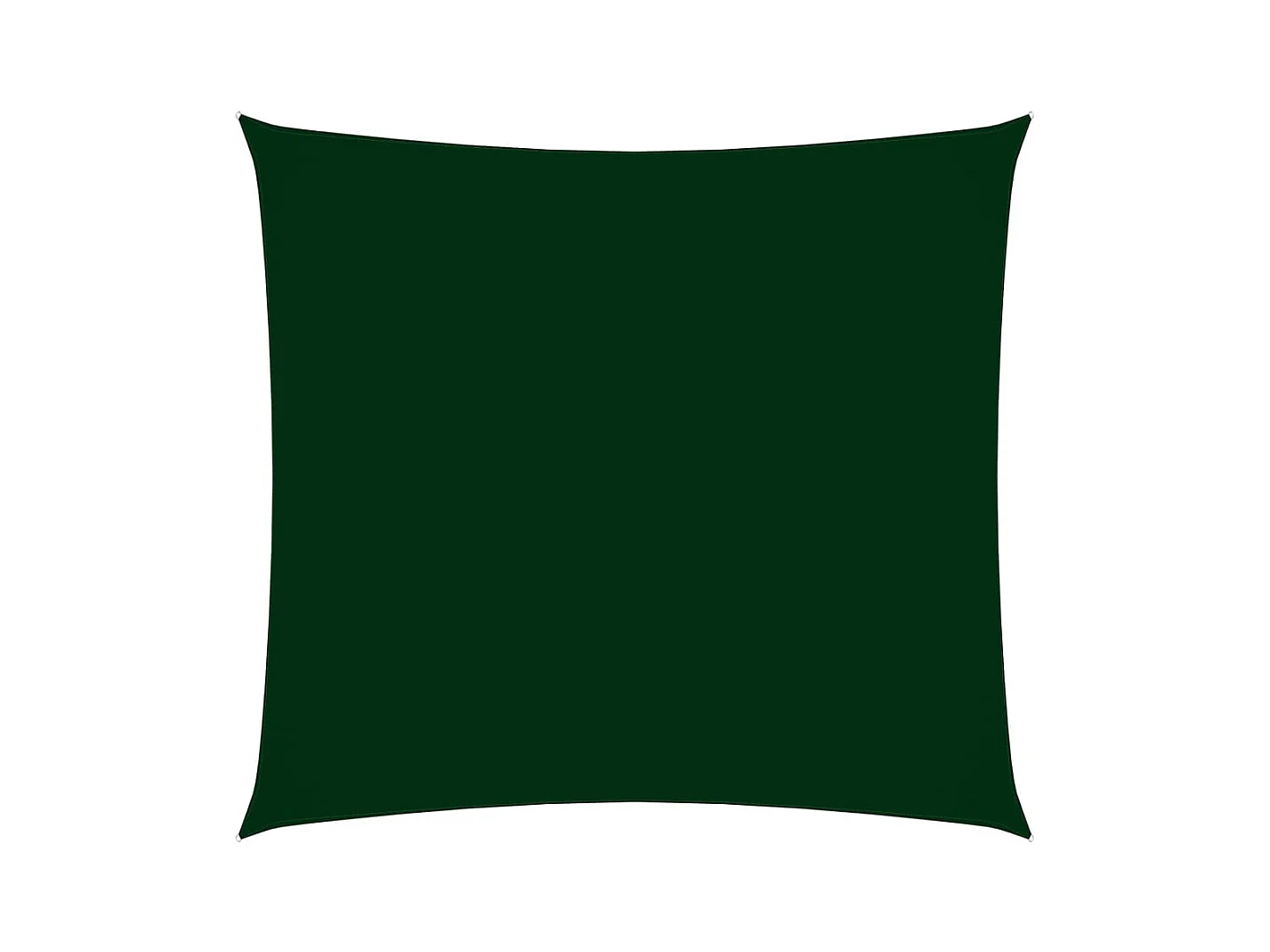 Voile de parasol Tissu Oxford carré 4x4 m Vert foncé