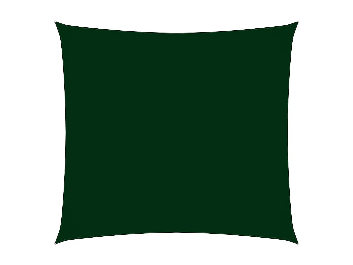 Voile de parasol Tissu Oxford carré 4x4 m Vert foncé