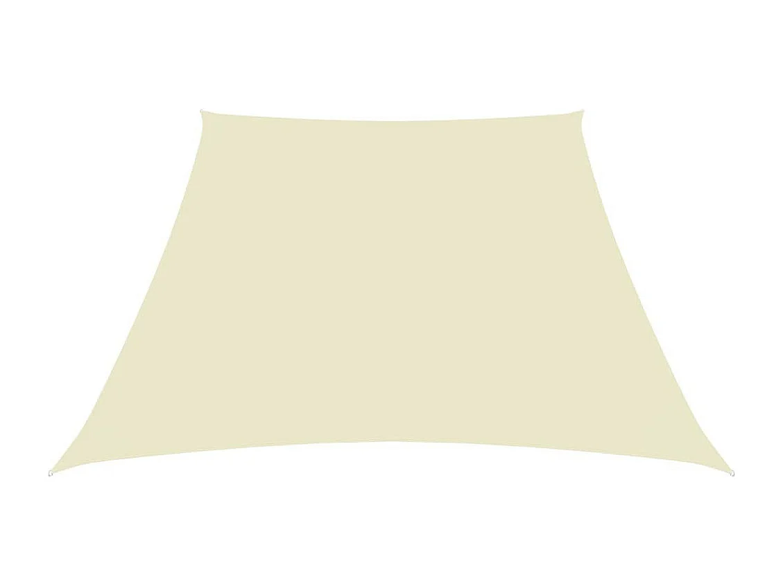 Voile de parasol Tissu Oxford trapèze 3-4x2 m Crème