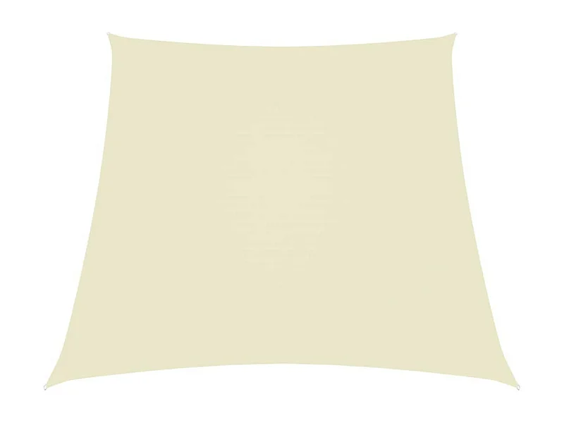 Voile de parasol Tissu Oxford trapèze 3-4x2 m Crème