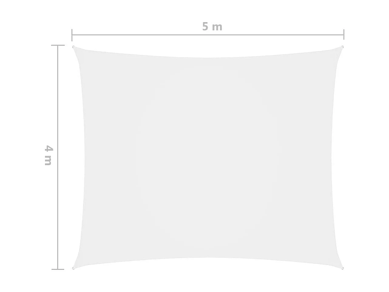 Voile de parasol Tissu Oxford rectangulaire 4x5 m Blanc