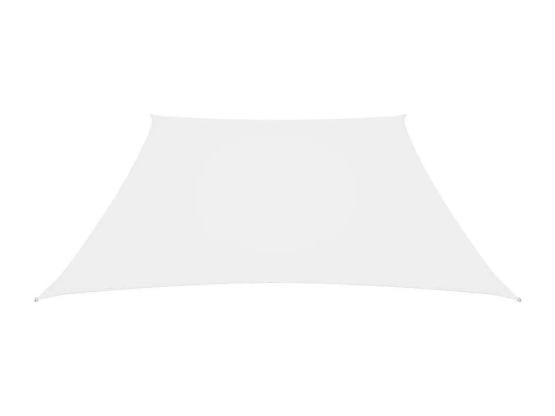 Voile de parasol Tissu Oxford trapèze 4-5x3 m Blanc