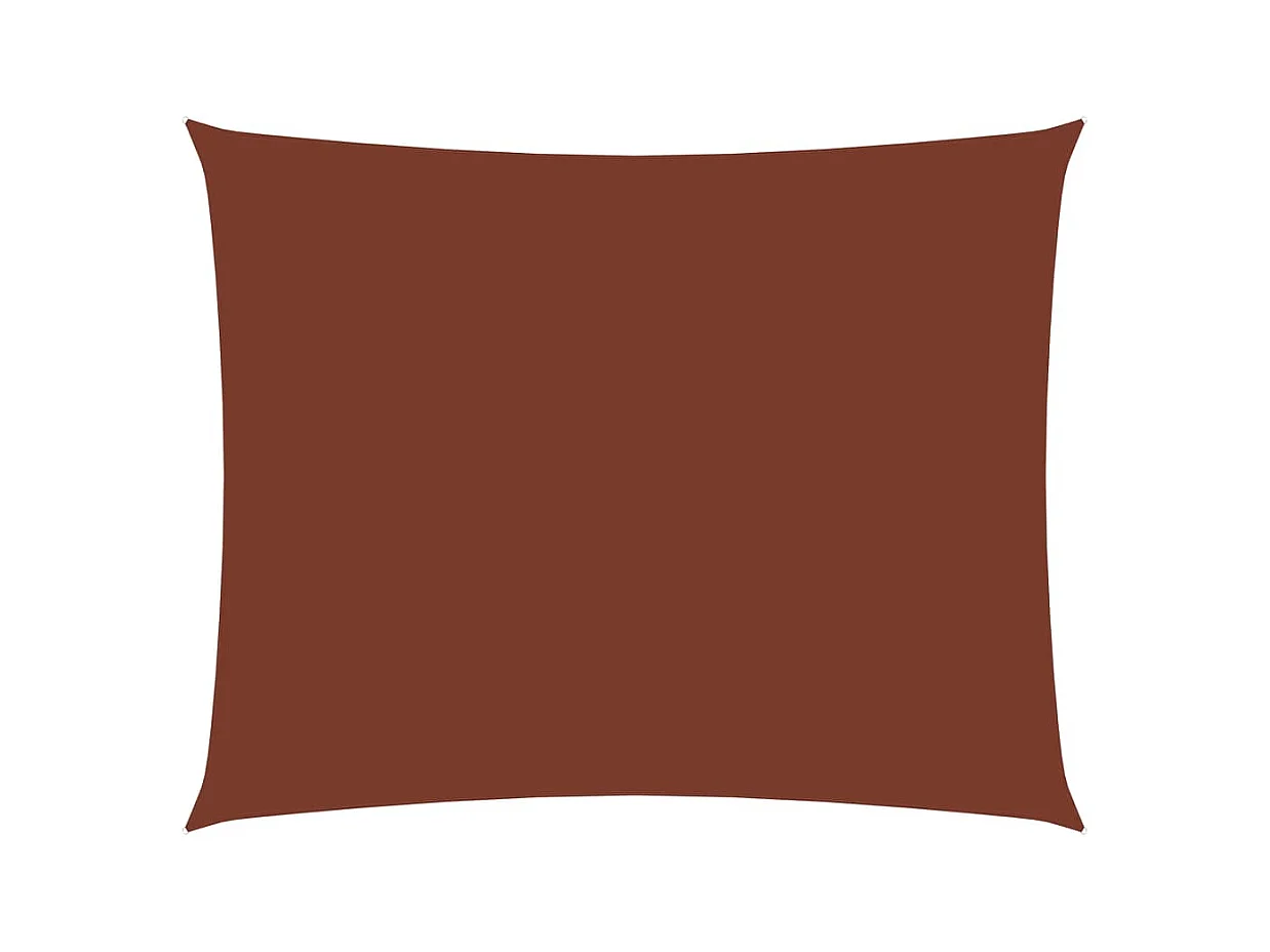 Voile de parasol Tissu Oxford rectangulaire 2x3,5 m Terre cuite
