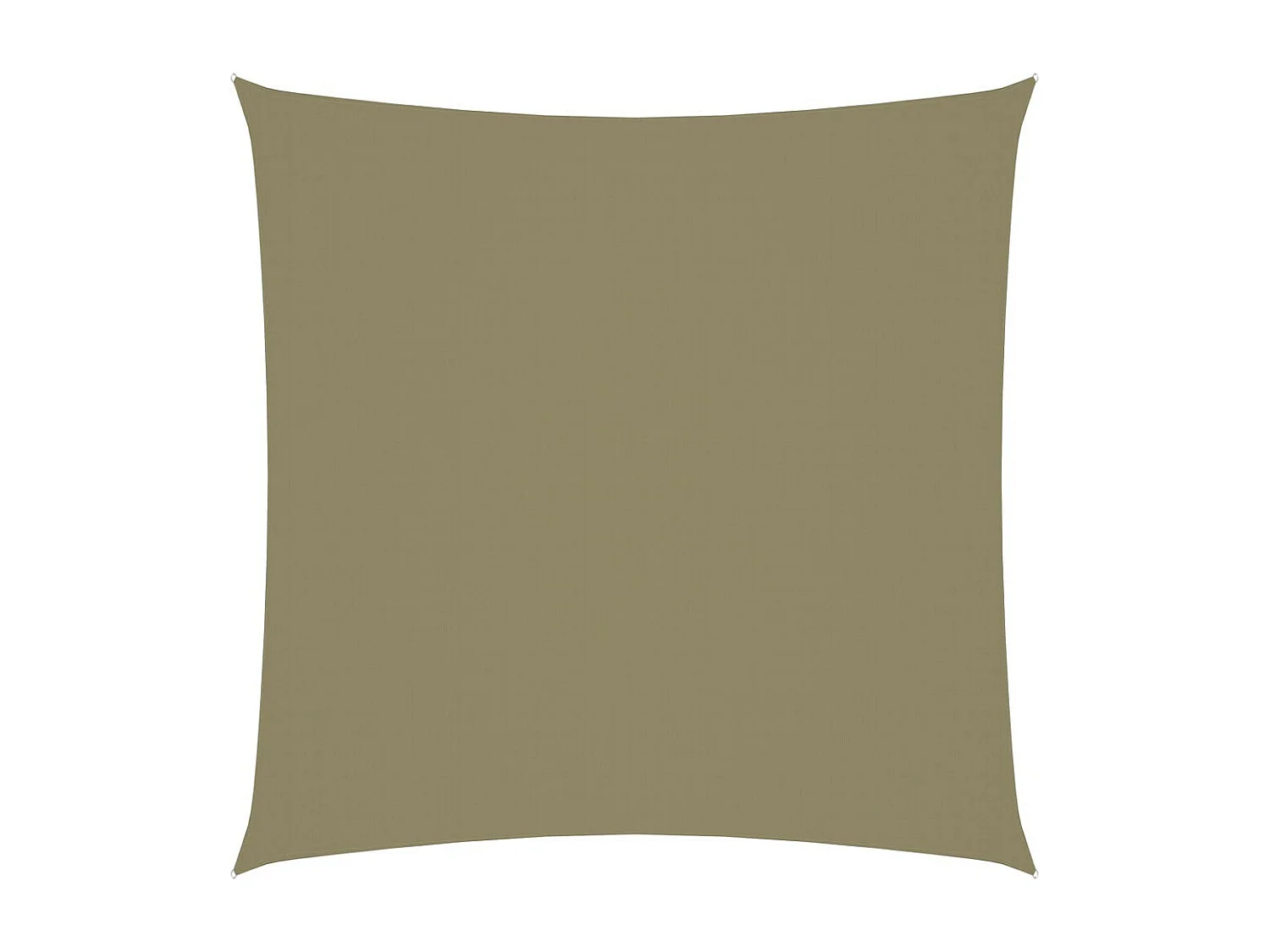 Voile de parasol Tissu Oxford carré 4x4 m Beige