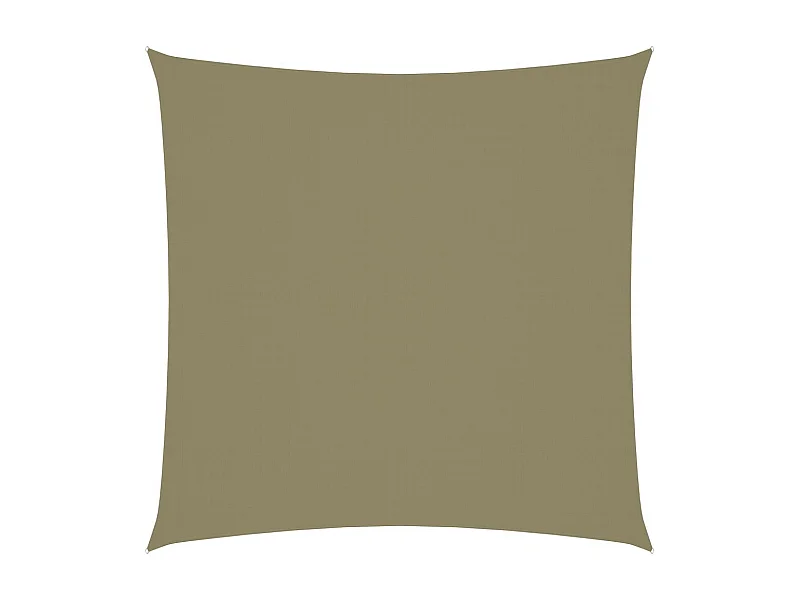 Voile de parasol Tissu Oxford carré 4x4 m Beige