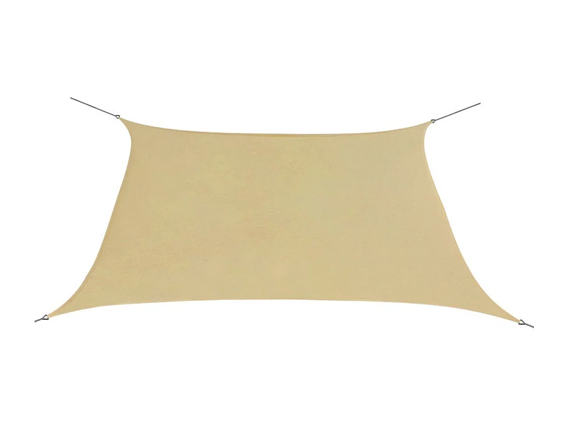 Parasol en tissu Oxford carré 3,6 x 3,6 m Beige