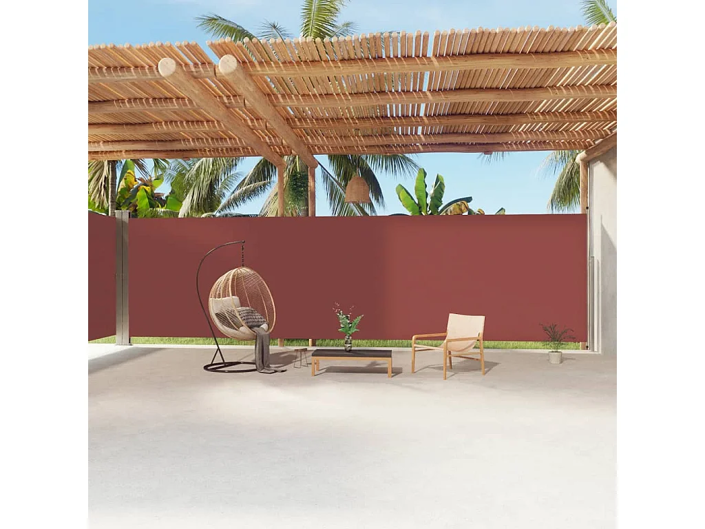 Auvent latéral rétractable Marron 220x1200