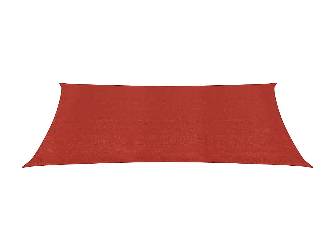 Voile d'ombrage 160 g-m² Rouge 2x4,5 m PEHD