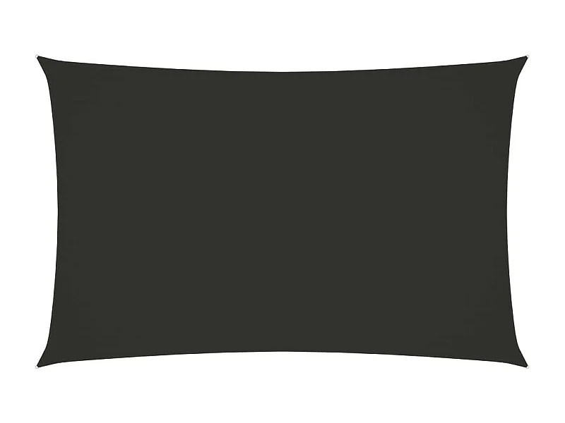 Voile de parasol Tissu Oxford rectangulaire 2x5 m Anthracite