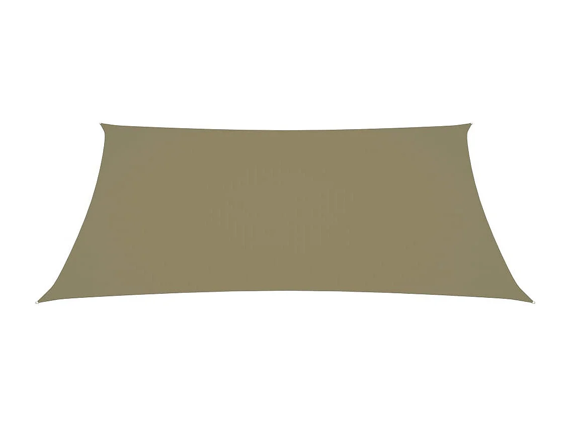 Voile de parasol Tissu Oxford rectangulaire 3x4,5 m Beige